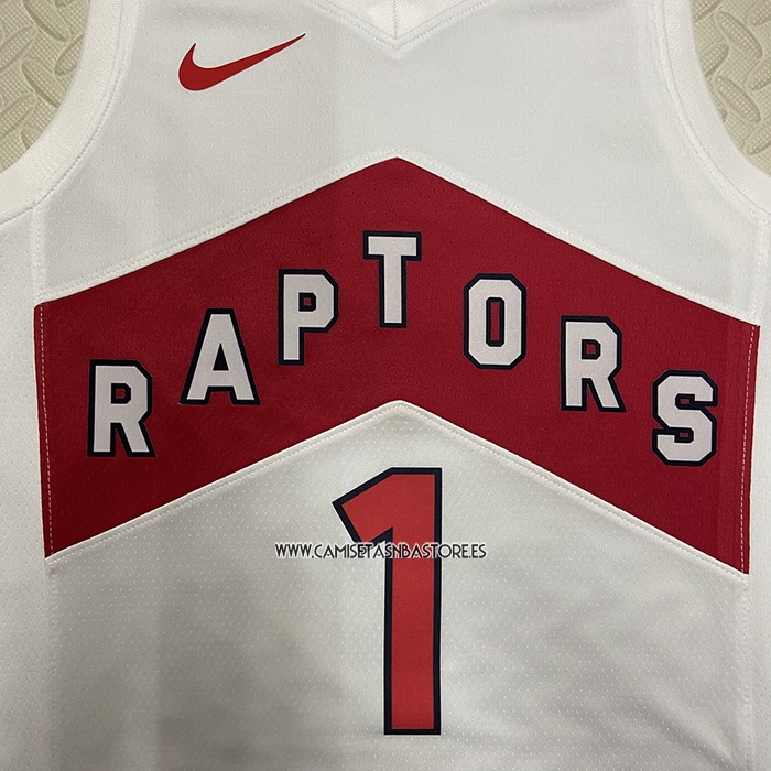 Tracy Mcgrady NO 1 Camiseta Toronto Raptors Association 2022-23 Blanco